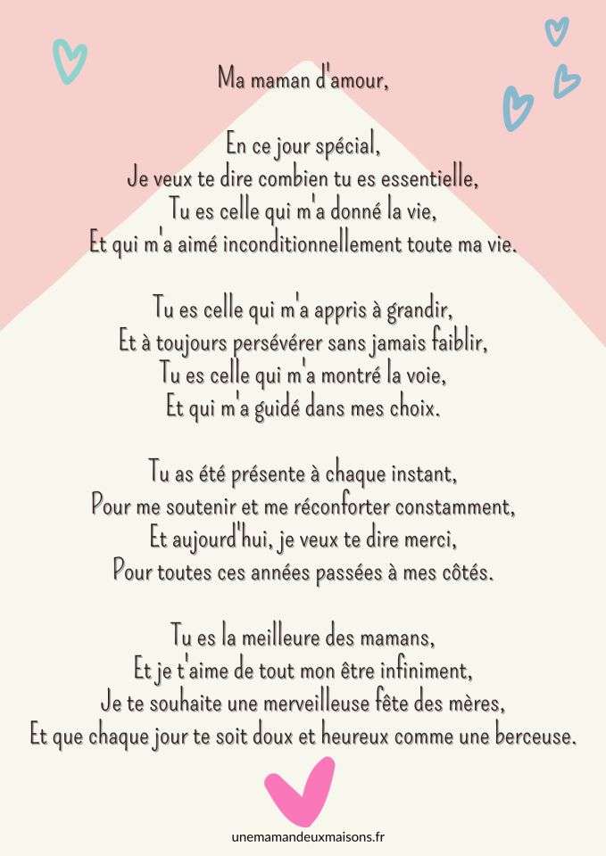 découvrez une sélection de poèmes touchants pour la fête des mères, parfaits pour exprimer tout votre amour et votre gratitude à celle qui compte le plus.