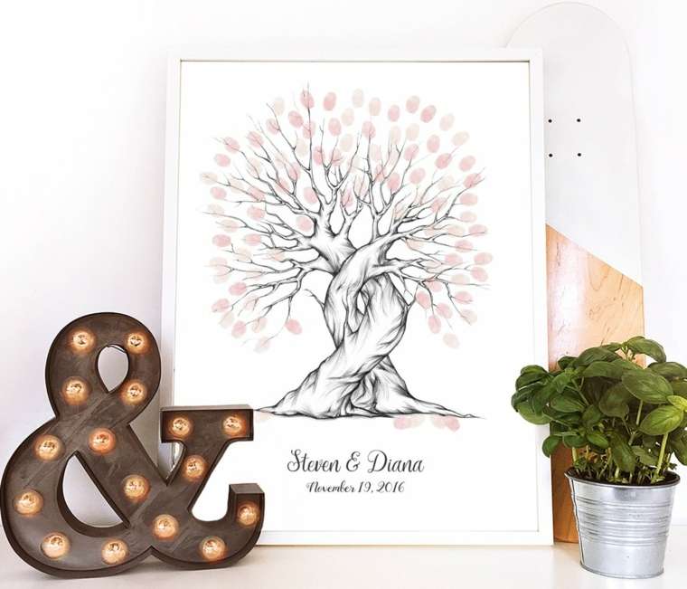 découvrez notre arbre empreinte mariage, une idée originale et conviviale pour immortaliser les empreintes de vos invités lors de votre cérémonie et créer un souvenir unique de votre union.