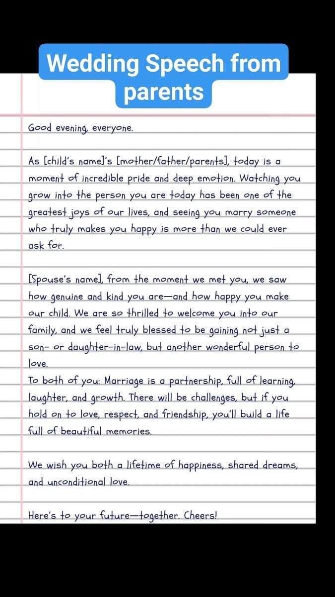 découvrez un discours de mariage émotionnel dédié aux parents, exprimant amour, gratitude et souvenirs inoubliables lors de cette journée spéciale.