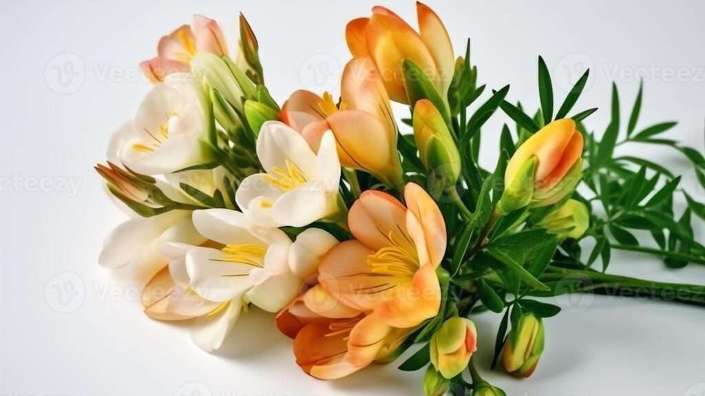 découvrez notre bouquet de freesias frais et colorés, parfait pour égayer votre intérieur ou offrir un cadeau plein de douceur et de fraîcheur.