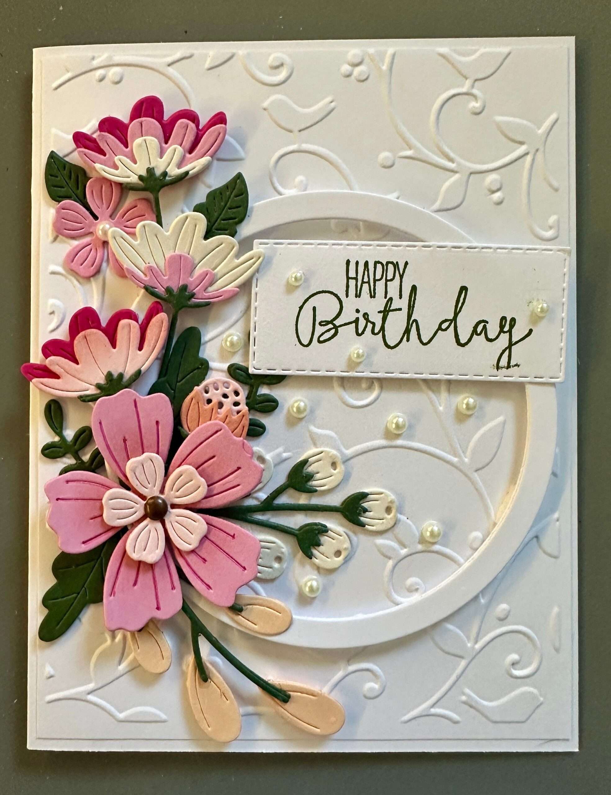 carte d'anniversaire florale élégante, parfaite pour transmettre vos vœux avec douceur et couleur.